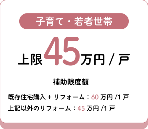 子育て・若者世帯　上限45万円