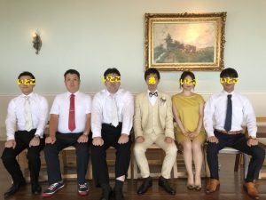 結婚式。