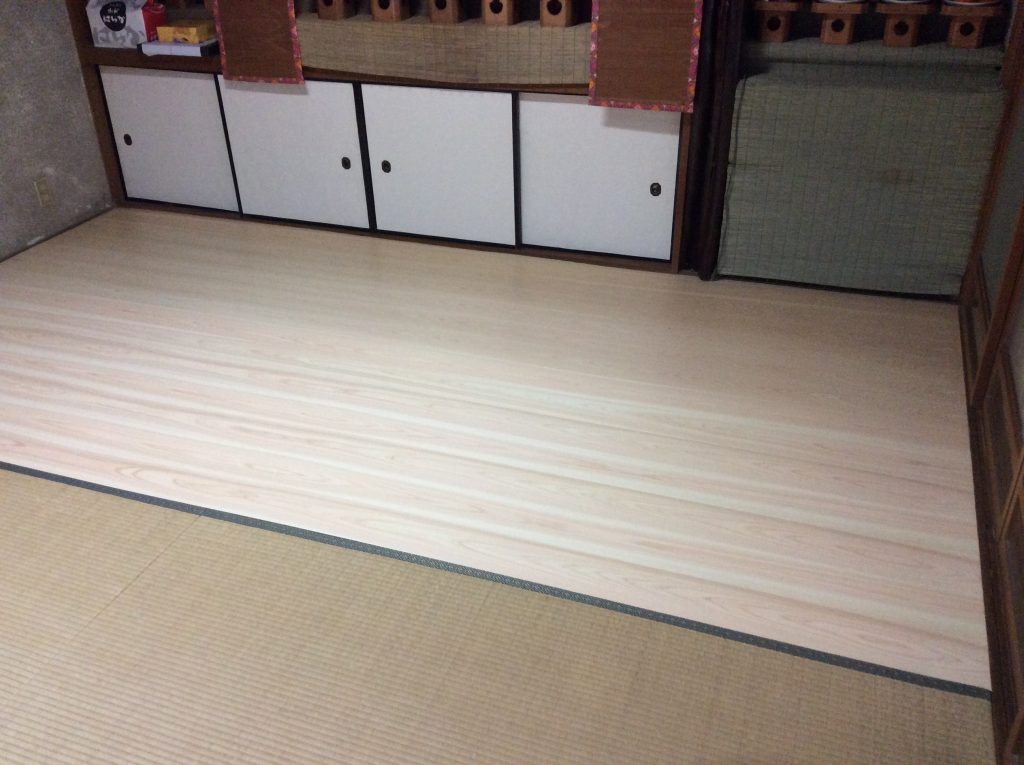 【床張替え工事】床を無垢材でやり替えました。