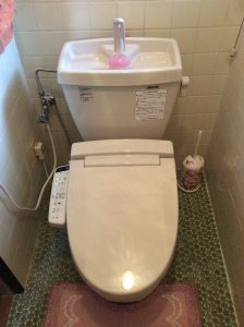 簡易水洗トイレになりました。