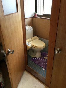 【トイレリフォーム工事】ムダな空間をなくし、広々としたトイレ空間に