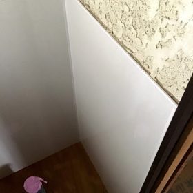 福山 I様邸 水廻り工事 キッチンパネル貼り!