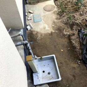 福山 I様邸 水廻り工事 外部水栓設置!