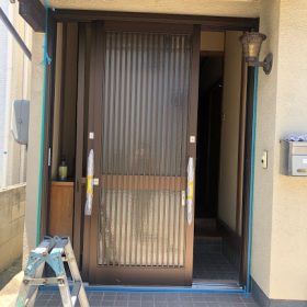 福山　I様邸　水廻り工事　玄関を新しくしました！