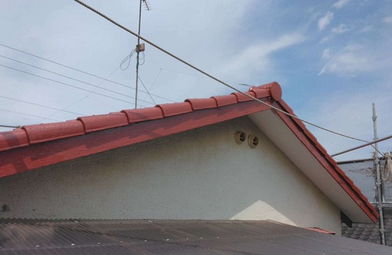 倉敷市│屋根塗装で建築当時の色が蘇りました