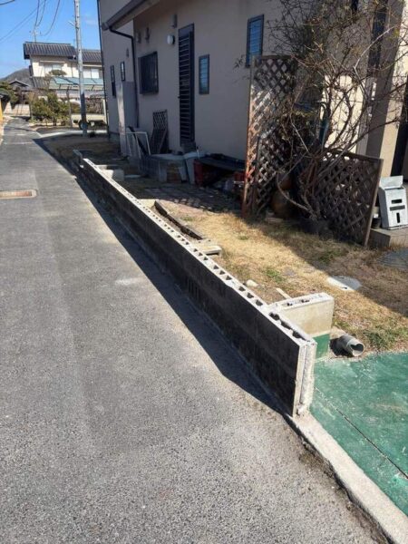 総社市 | 危険なブロック塀を撤去しました。