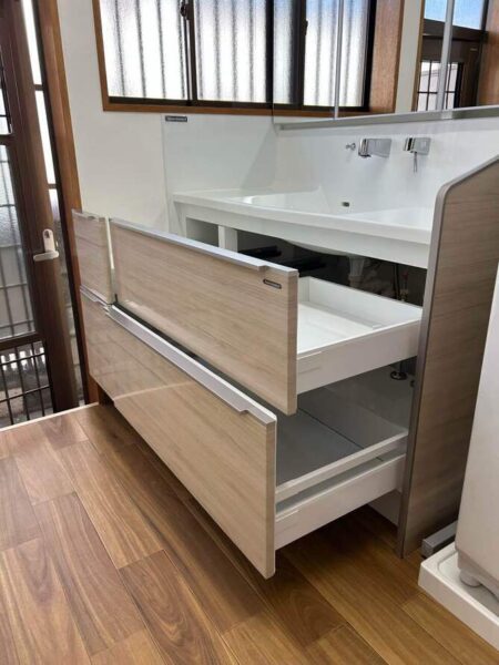 倉敷市 | 使いやすい動線を考え、生活スタイルに合った洗面・浴室空間になりました！