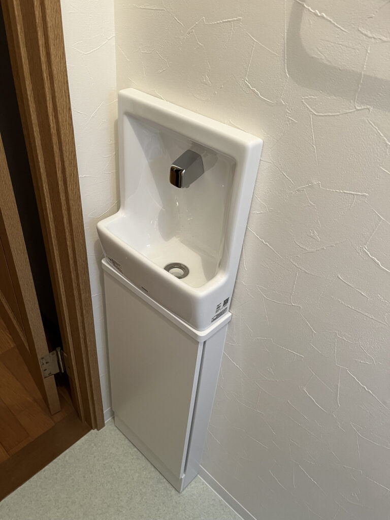 倉敷市│あきらめていた手洗器、埋め込めば付けれます！　