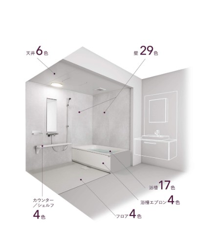 倉敷市 | クリナップのラクヴィアでお部屋のような浴室空間に、洗面所は内装貼替でまるで新築空間になりました!