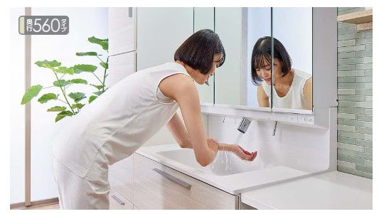 倉敷市 | LIXILのクレヴィで洗面所の主役になれる化粧台となりました。