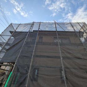 倉敷市　A様邸　外部足場設置