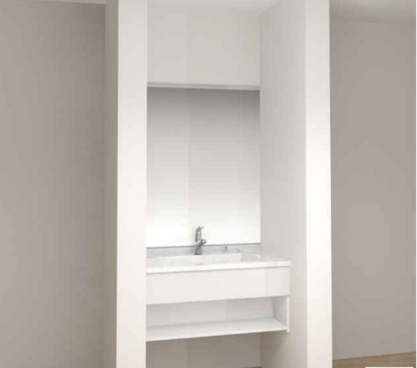 洗面所リフォーム　パナソニック　シーライン【幅90㎝】