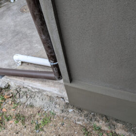 解体撤去後の外壁補修