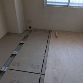 岡山市　T様邸　床フリーフロア施工中