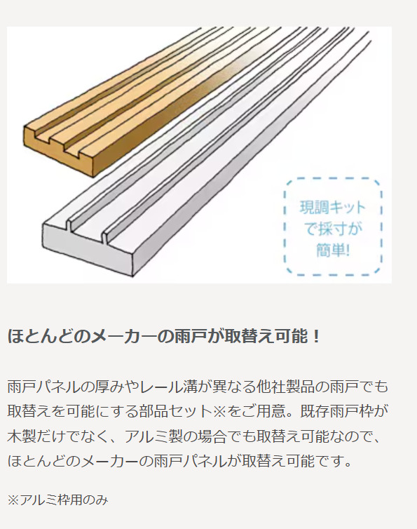 倉敷市|雨戸のパネルのみ交換できます!!