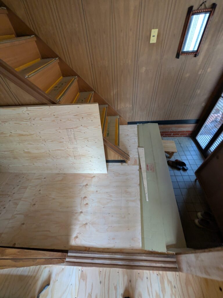 笠岡市│和室からフローリングへ!段差を解消し廊下まで繋がるバリアフリー内装リフォーム