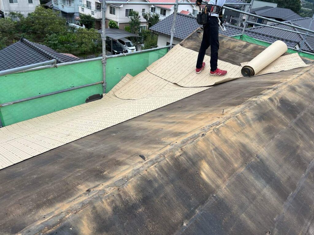 笠岡市|雨漏り対策も万全。瓦葺き替え工事