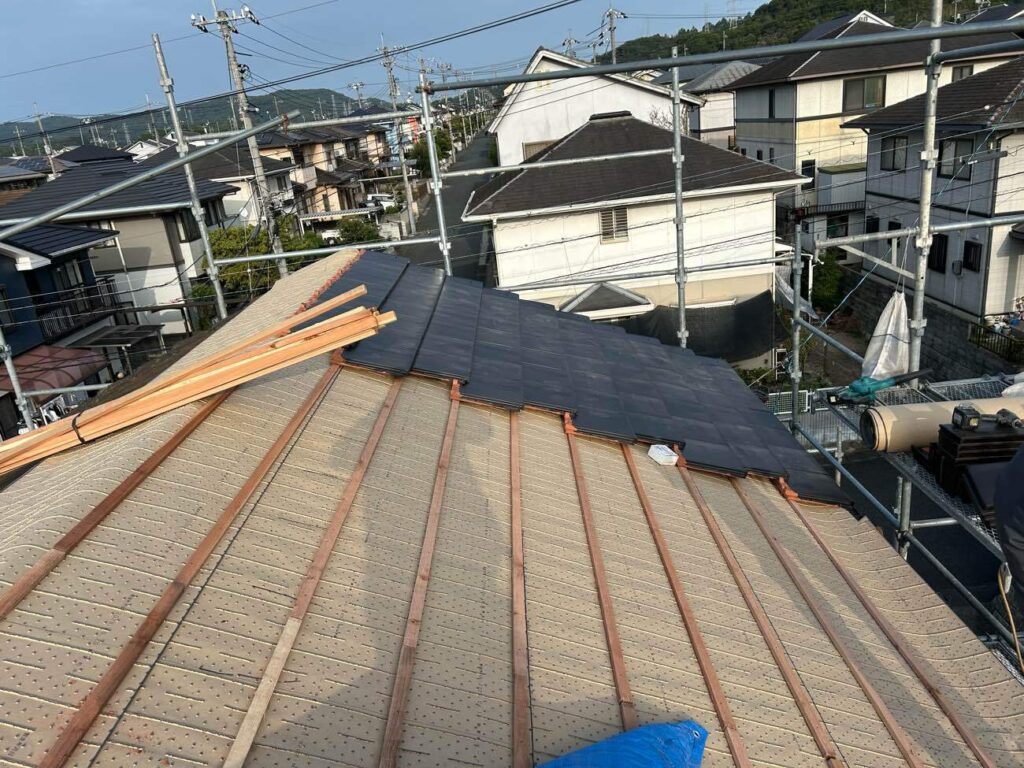 笠岡市|雨漏り対策も万全。瓦葺き替え工事