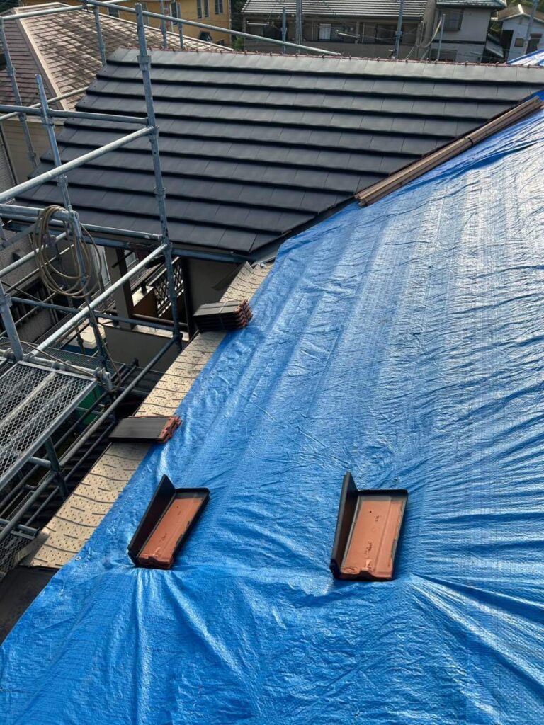 笠岡市|雨漏り対策も万全。瓦葺き替え工事